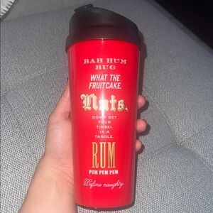NWOT Kate Spade Thermal Mug Bah Hum Bug